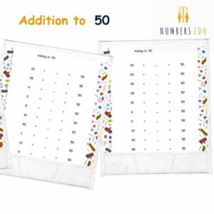 Addition worksheets: Sums up to 50 | Adding up to 50 | Addition to 50 Worksheets