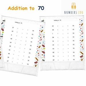 Addition worksheets: Sums up to 70 | Adding up to 70 | Addition to 70 Worksheets